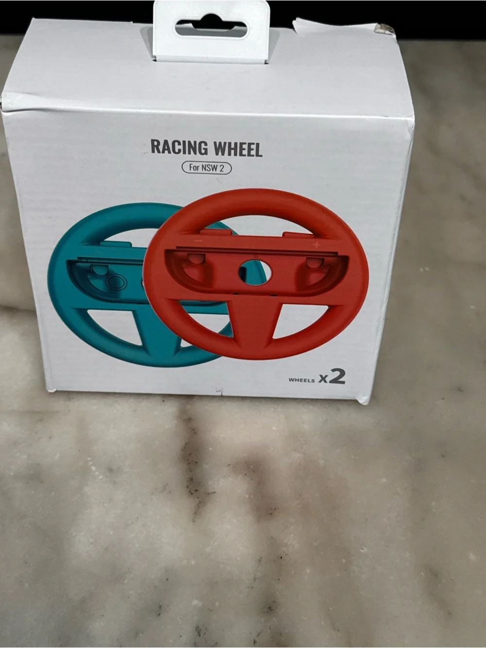 Kids Racing Wheel Pair - Red and Teal